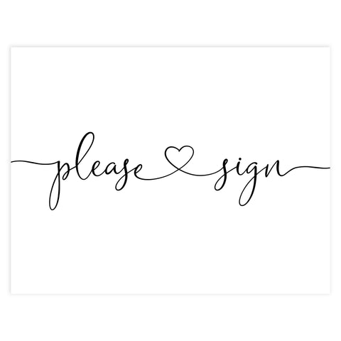 Minimalist bridal shower signs, please sign, printable bridal signs, printable bridal decor, minimalist bridal decor, bridal decor, bridal table signs