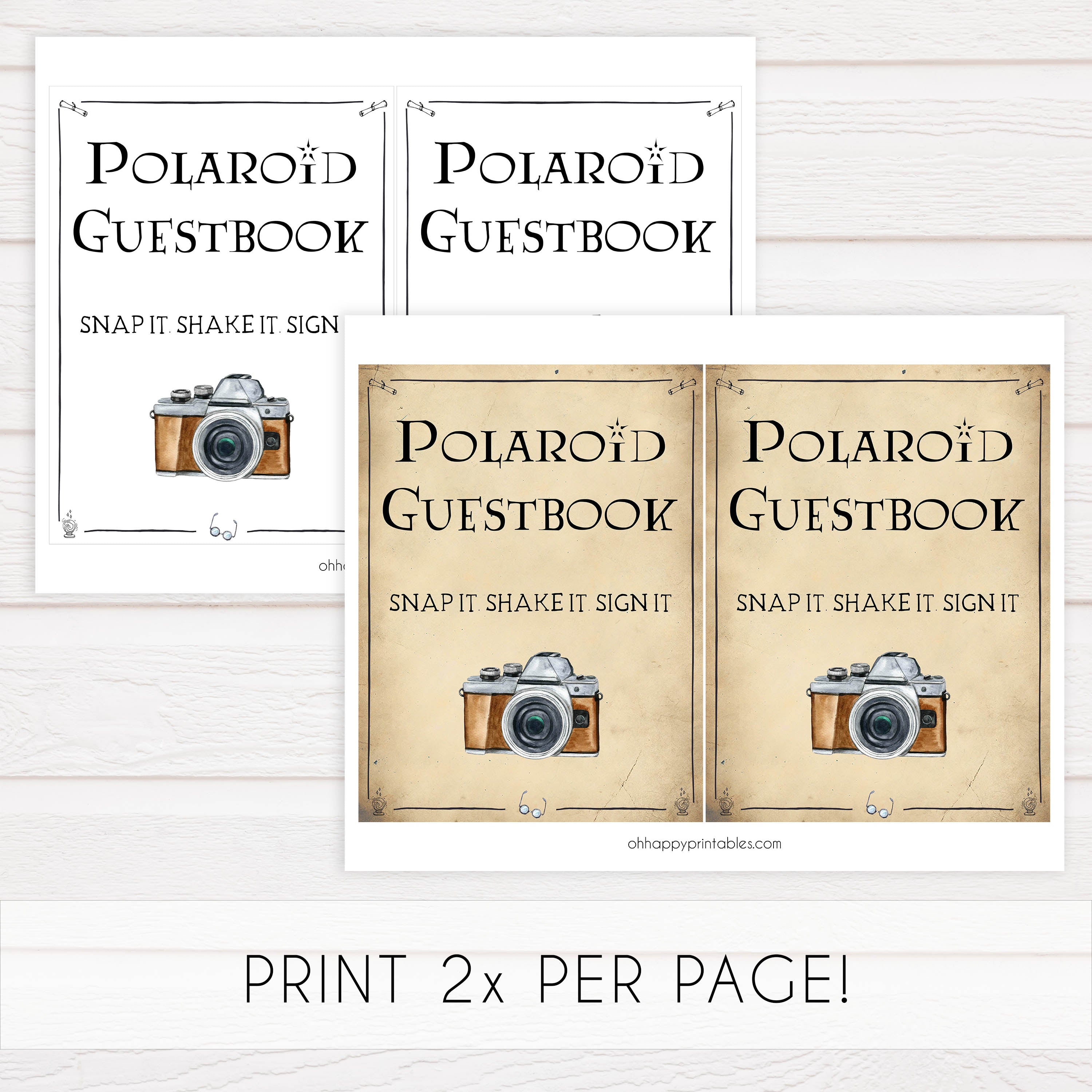 polaroid guestbook bridal sign, Printable bridal shower signs, Harry Potter bridal shower decor, Harry Potter bridal shower decor ideas, fun bridal shower decor, bridal shower game ideas, Harry Potter bridal shower ideas