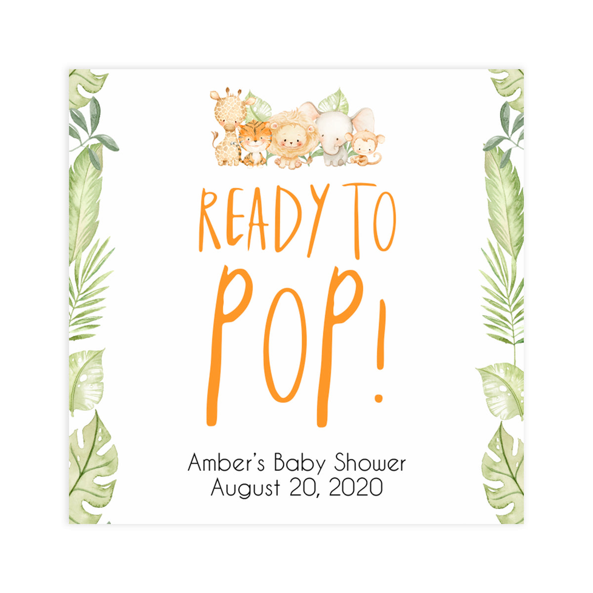 ready to pop baby tags, baby pop tags, Printable baby shower games, safari animals baby games, baby shower games, fun baby shower ideas, top baby shower ideas, safari animals baby shower, baby shower games, fun baby shower ideas