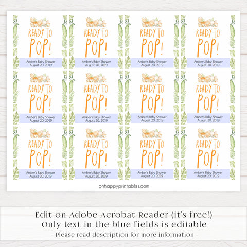 ready to pop baby tags, baby pop tags, Printable baby shower games, safari animals baby games, baby shower games, fun baby shower ideas, top baby shower ideas, safari animals baby shower, baby shower games, fun baby shower ideas