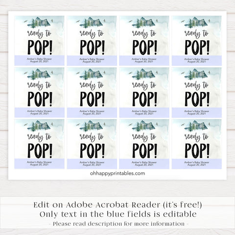 ready to pop baby shower tags, Printable baby shower games, adventure awaits baby games, baby shower games, fun baby shower ideas, top baby shower ideas, adventure awaits baby shower, baby shower games, fun adventure baby shower ideas