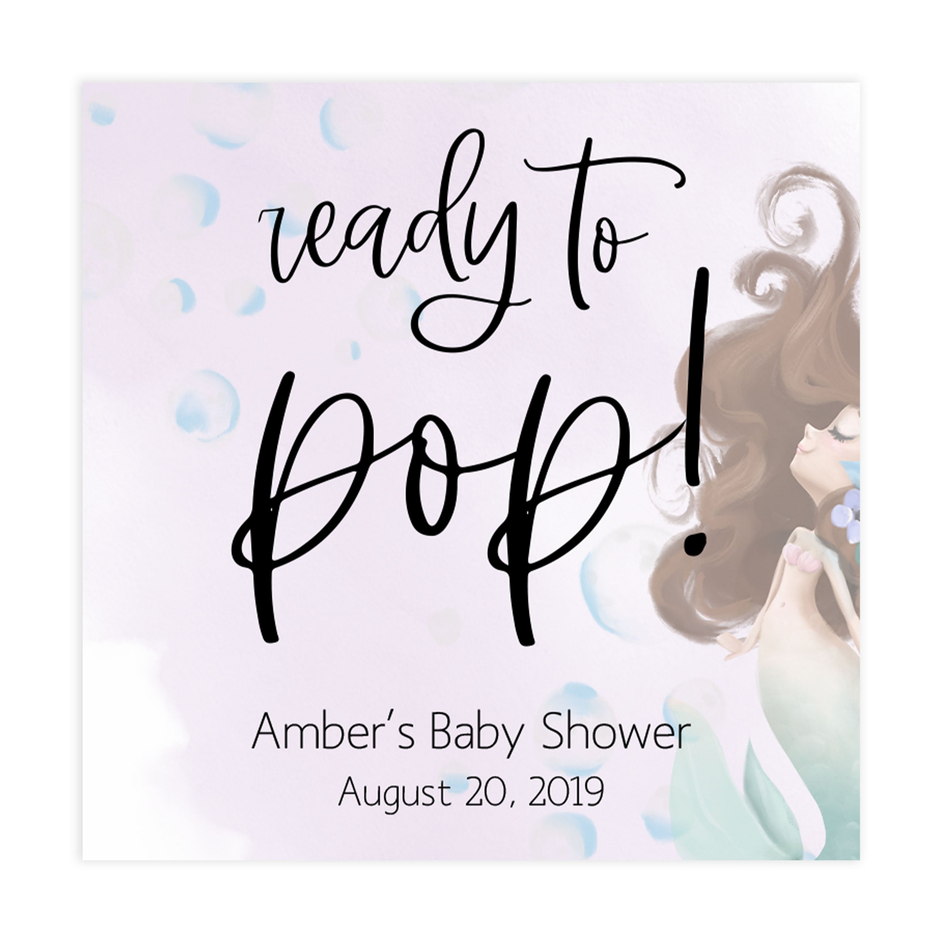 ready to pop baby tags, baby pop tags, Printable baby shower games, little mermaid baby games, baby shower games, fun baby shower ideas, top baby shower ideas, little mermaid baby shower, baby shower games, pink hearts baby shower ideas