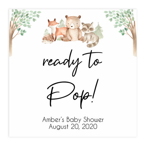 ready to pop tags, Printable baby shower games, woodland animals baby games, baby shower games, fun baby shower ideas, top baby shower ideas, woodland baby shower, baby shower games, fun woodland animals baby shower ideas
