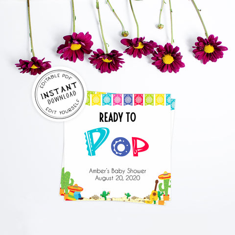 ready to pop tags, baby pop tags, Printable baby shower games, Mexican fiesta fun baby games, baby shower games, fun baby shower ideas, top baby shower ideas, fiesta shower baby shower, fiesta baby shower ideas