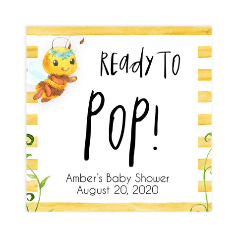 ready to pop tags, pop baby tags, Printable baby shower games, mommy bee fun baby games, baby shower games, fun baby shower ideas, top baby shower ideas, mommy to bee baby shower, friends baby shower ideas