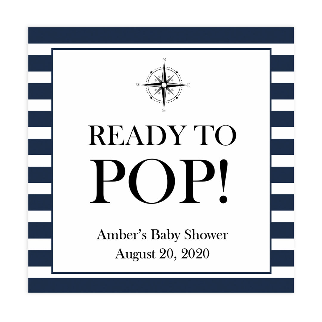 Ready to pop tags, pop tags nautical, Printable baby shower games, nautical baby shower games, nautical baby games, fun baby shower games, top baby shower ideas