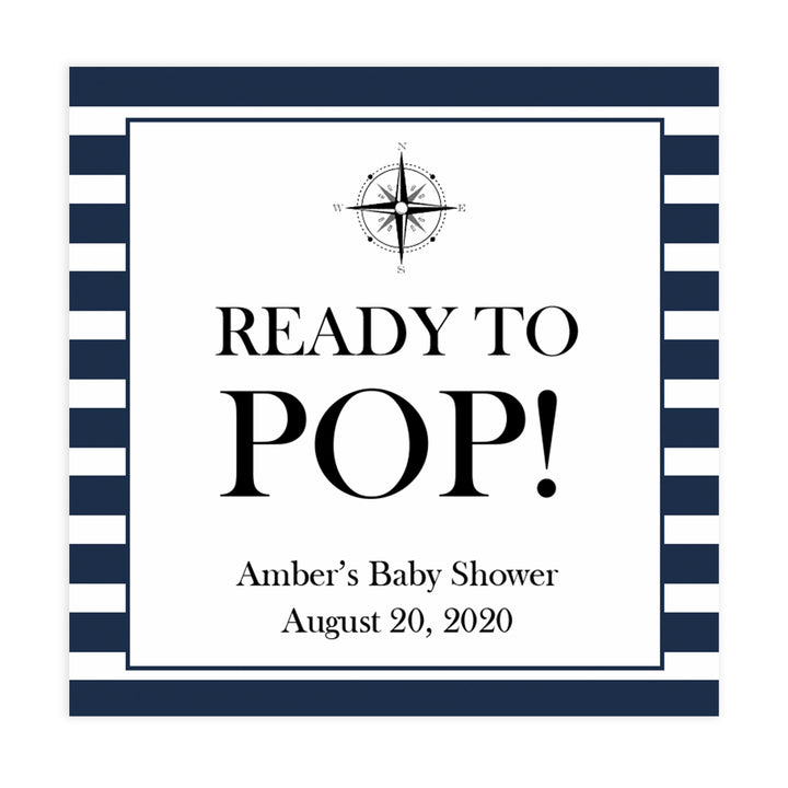 Ready to pop tags, pop tags nautical, Printable baby shower games, nautical baby shower games, nautical baby games, fun baby shower games, top baby shower ideas