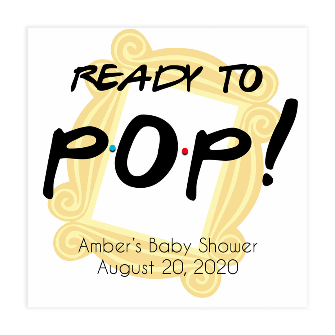 Ready to pop tags, Printable baby shower games, friends fun baby games, baby shower games, fun baby shower ideas, top baby shower ideas, friends baby shower, friends baby shower ideas