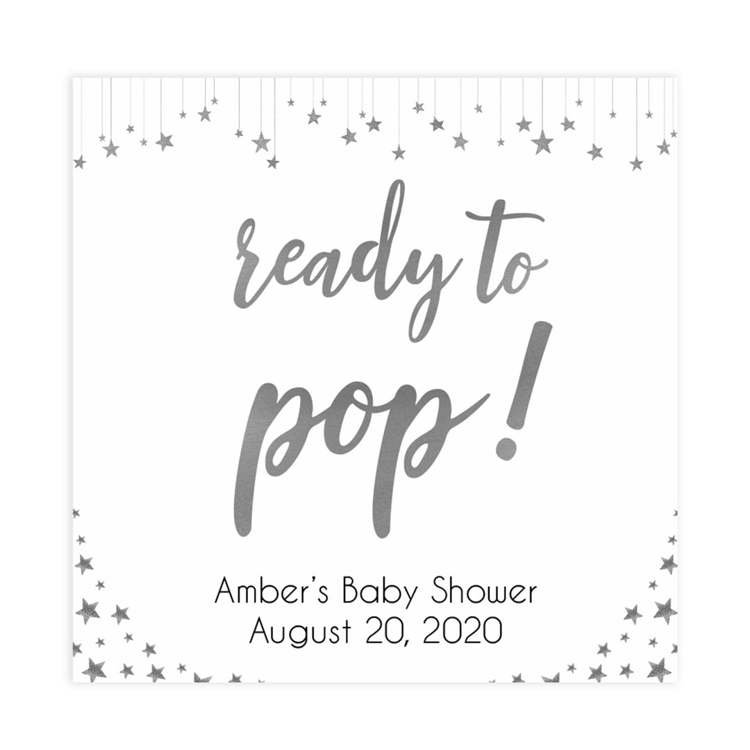 Ready to pop baby tags, printable baby tags, Little star baby shower games, printable baby shower games, twinkle star baby shower, fun baby games, top baby shower ideas