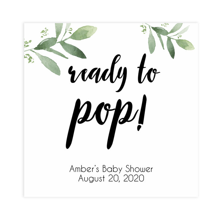 ready to pop tags, Printable baby shower games, botanical baby shower games, floral baby shower ideas, fun baby shower ideas