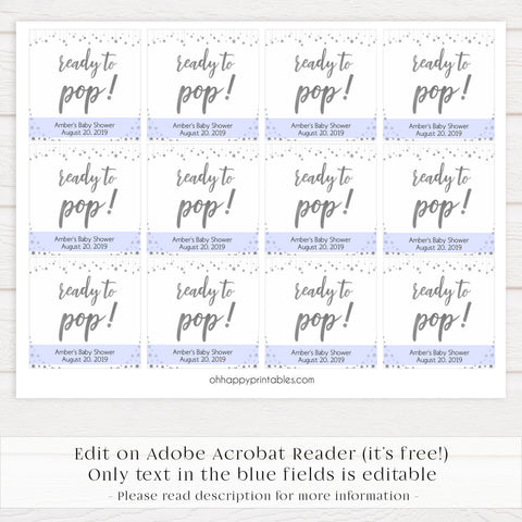 Ready to pop baby tags, printable baby tags, Little star baby shower games, printable baby shower games, twinkle star baby shower, fun baby games, top baby shower ideas