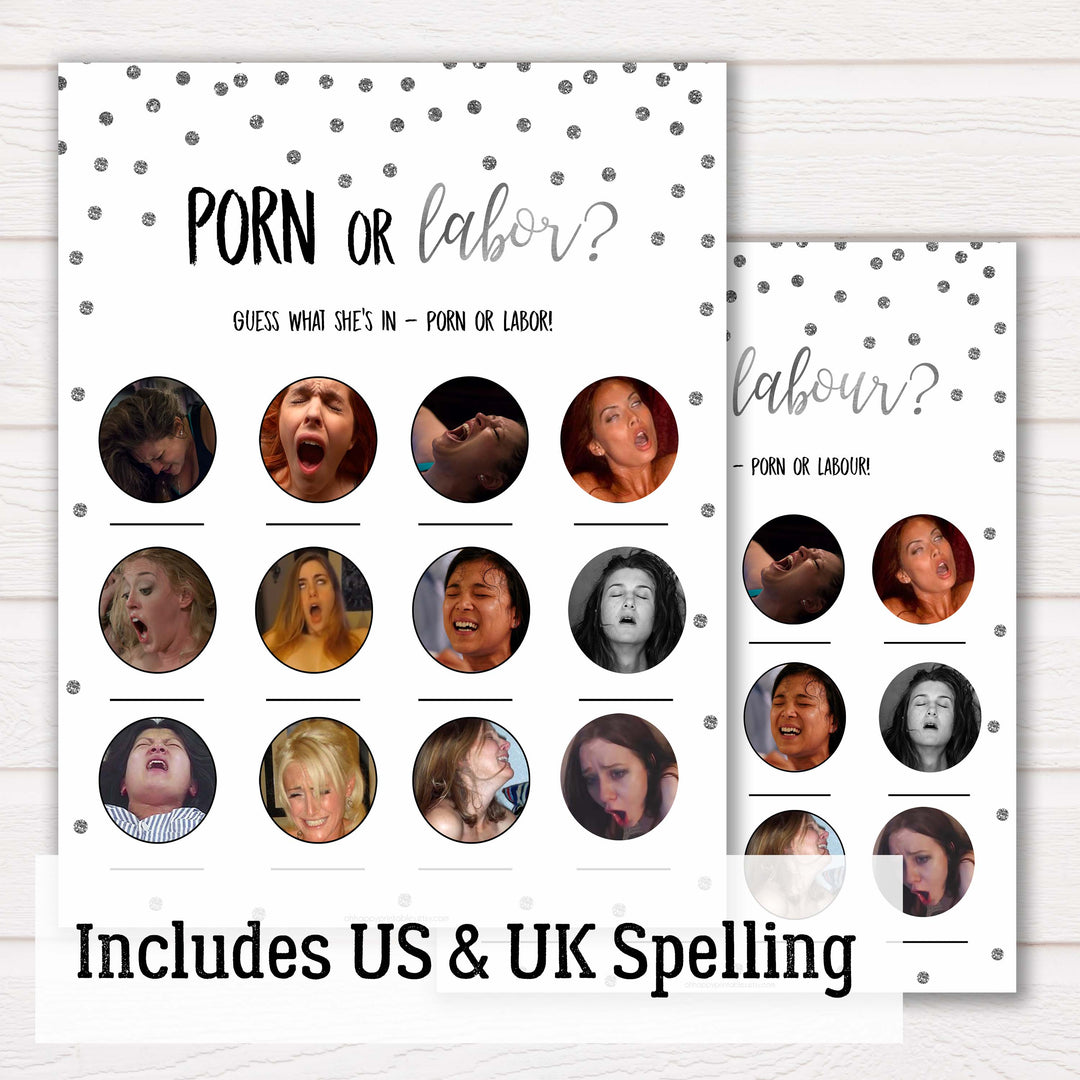 porn or labour baby shower games, baby shower games, funny baby shower games