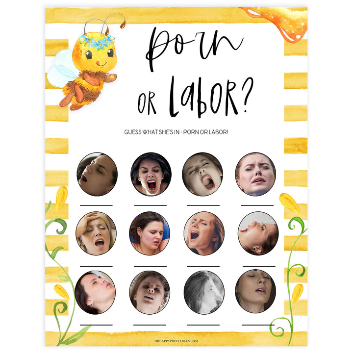 labor or porn baby game, labor porn game, Printable baby shower games, mommy bee fun baby games, baby shower games, fun baby shower ideas, top baby shower ideas, mommy to bee baby shower, friends baby shower ideas
