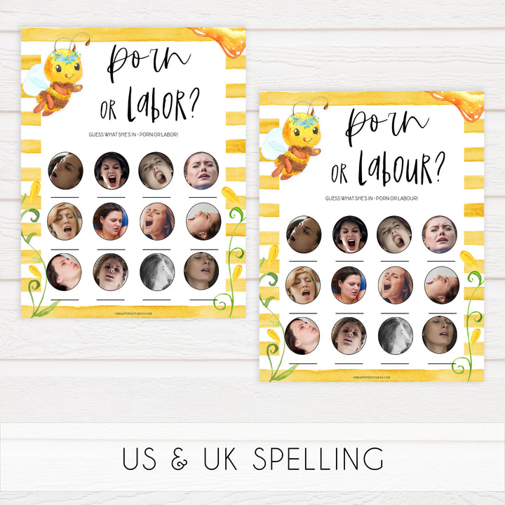 labor or porn baby game, labor porn game, Printable baby shower games, mommy bee fun baby games, baby shower games, fun baby shower ideas, top baby shower ideas, mommy to bee baby shower, friends baby shower ideas