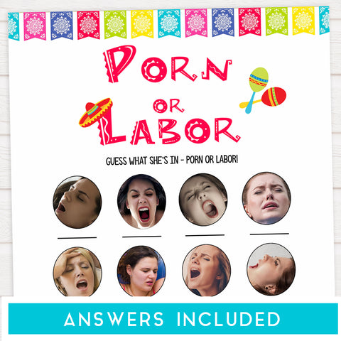 porn or labor, labor or porn game, Printable baby shower games, Mexican fiesta fun baby games, baby shower games, fun baby shower ideas, top baby shower ideas, fiesta shower baby shower, fiesta baby shower ideas