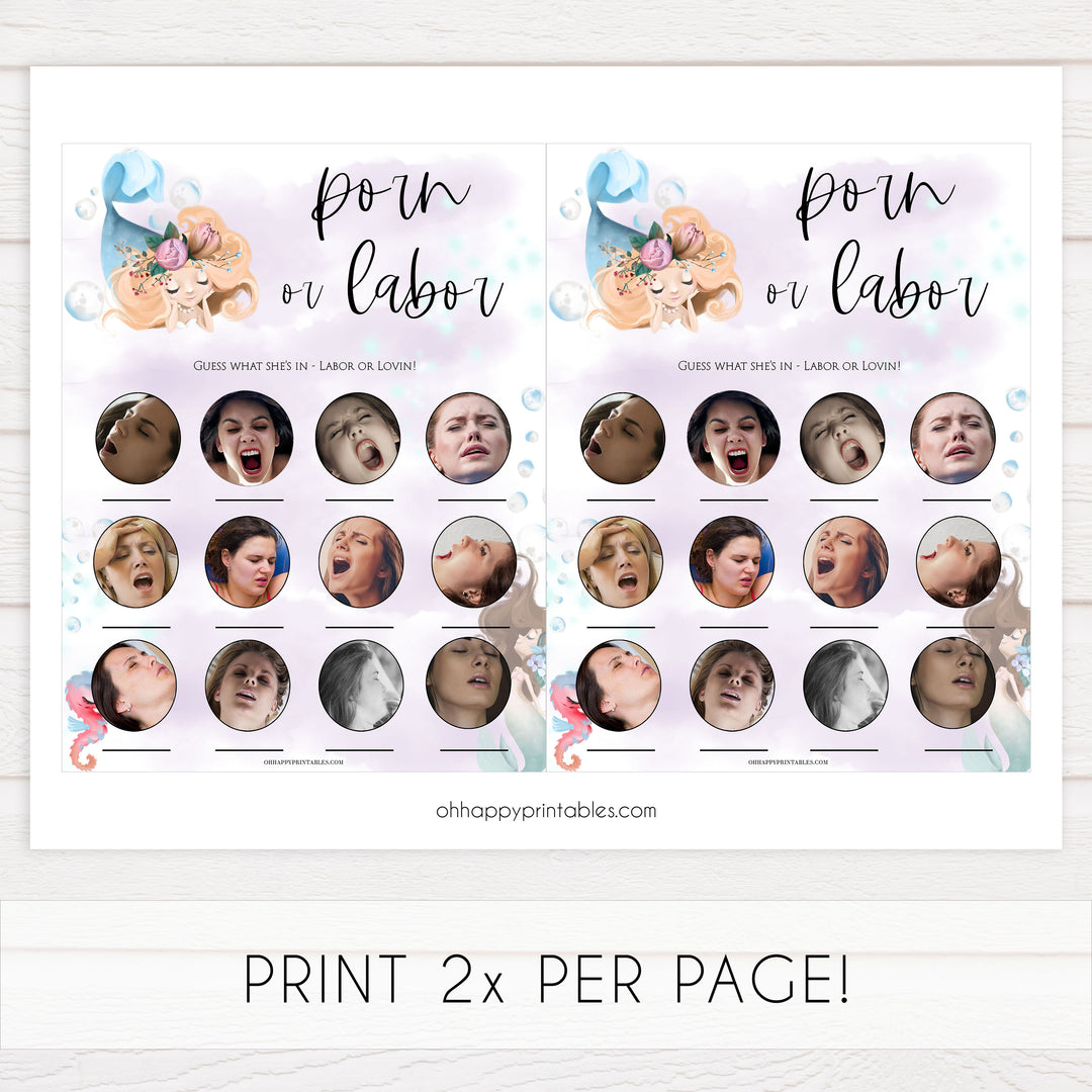 porn or labor, labor or porn game, Printable baby shower games, little mermaid baby games, baby shower games, fun baby shower ideas, top baby shower ideas, little mermaid baby shower, baby shower games, pink hearts baby shower ideas