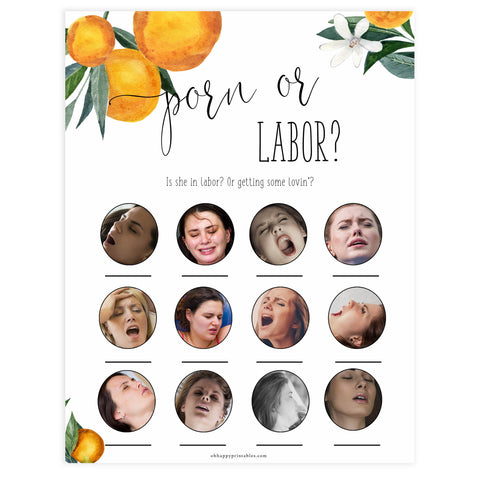 porn or labor baby shower game, Printable baby shower games, little cutie baby games, baby shower games, fun baby shower ideas, top baby shower ideas, little cutie baby shower, baby shower games, fun little cutie baby shower ideas, citrus baby shower games, citrus baby shower, orange baby shower