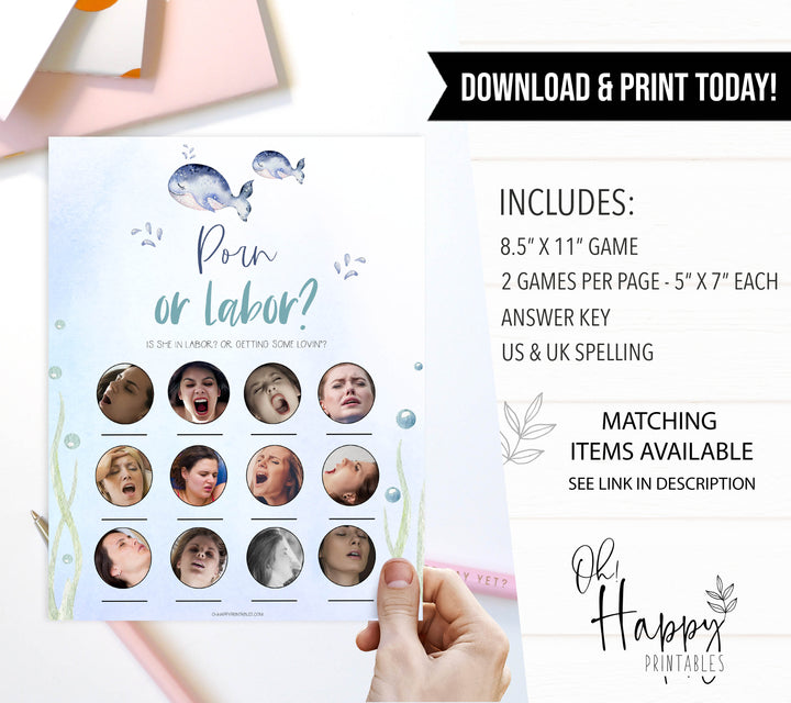 porn or labor baby game, Printable baby shower games, whale baby games, baby shower games, fun baby shower ideas, top baby shower ideas, whale baby shower, baby shower games, fun whale baby shower ideas