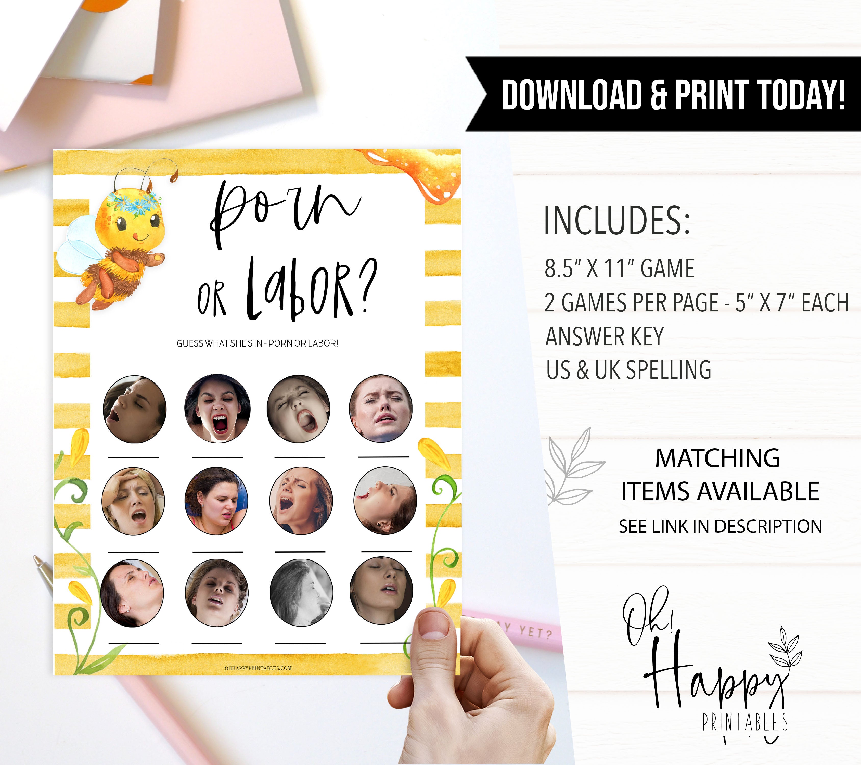 labor or porn, baby bump or beer belly game, Printable baby shower games, mommy bee fun baby games, baby shower games, fun baby shower ideas, top baby shower ideas, mommy to bee baby shower, friends baby shower ideas