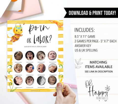 labor or porn baby game, labor porn game, Printable baby shower games, mommy bee fun baby games, baby shower games, fun baby shower ideas, top baby shower ideas, mommy to bee baby shower, friends baby shower ideas
