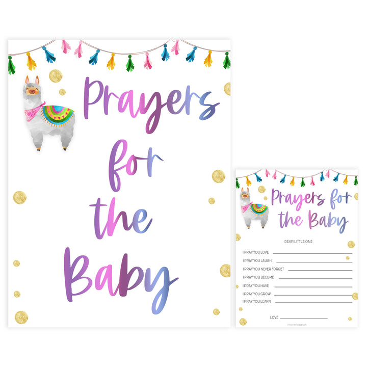 prayers for the baby, baby prayers keepsake, Printable baby shower games, llama fiesta fun baby games, baby shower games, fun baby shower ideas, top baby shower ideas, Llama fiesta shower baby shower, fiesta baby shower ideas