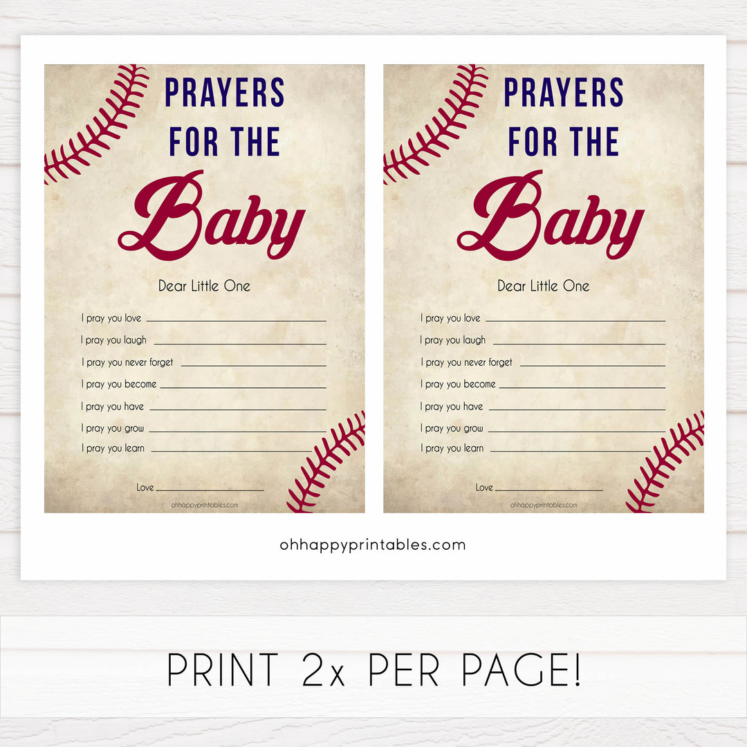 baseball theme baby shower games, prayers for the baby keepsake, baby shower keepsakes, printable baby shower games, fun baby shower games, popular baby shower games