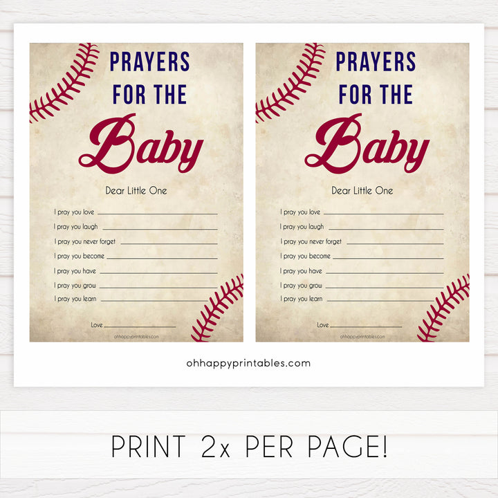 baseball theme baby shower games, prayers for the baby keepsake, baby shower keepsakes, printable baby shower games, fun baby shower games, popular baby shower games