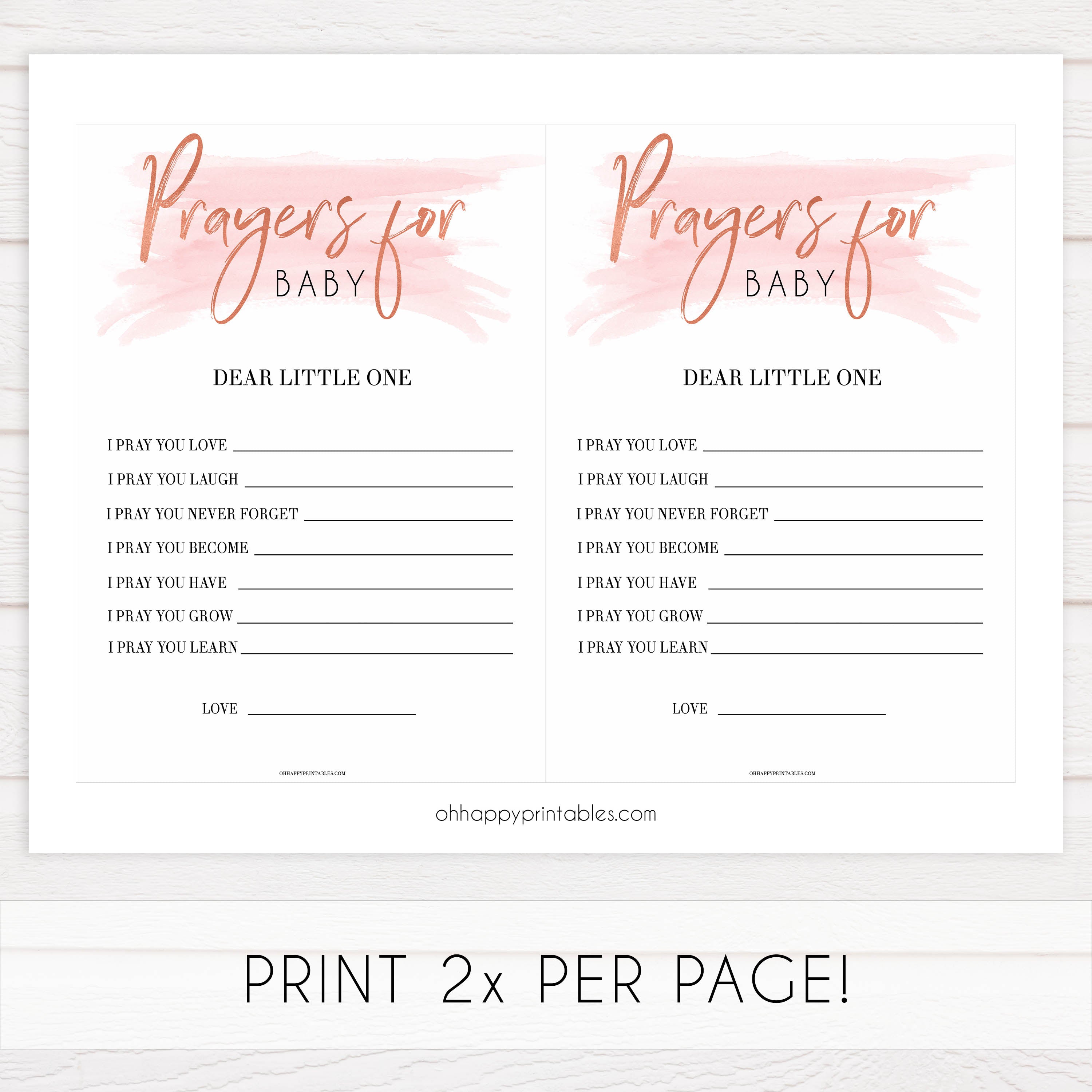 Pink Swash Prayers For The Baby, Baby Prayers, Prayers for The Baby, Printable Baby Shower, Baby Shower Baby Prayers, Baby Prayers Cards, printable baby shower games, fun baby shower games, popular baby shower games