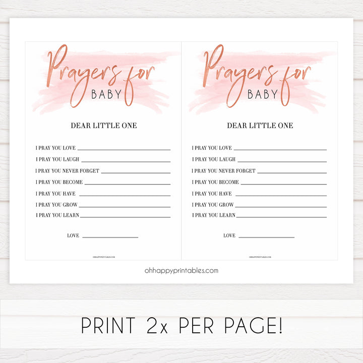 Pink Swash Prayers For The Baby, Baby Prayers, Prayers for The Baby, Printable Baby Shower, Baby Shower Baby Prayers, Baby Prayers Cards, printable baby shower games, fun baby shower games, popular baby shower games