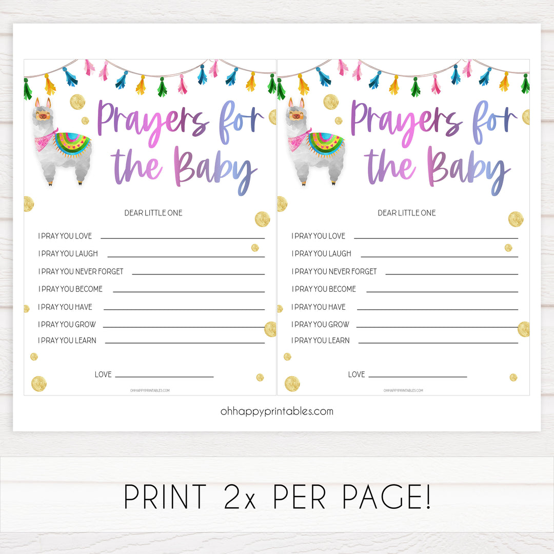 prayers for the baby, baby prayers keepsake, Printable baby shower games, llama fiesta fun baby games, baby shower games, fun baby shower ideas, top baby shower ideas, Llama fiesta shower baby shower, fiesta baby shower ideas
