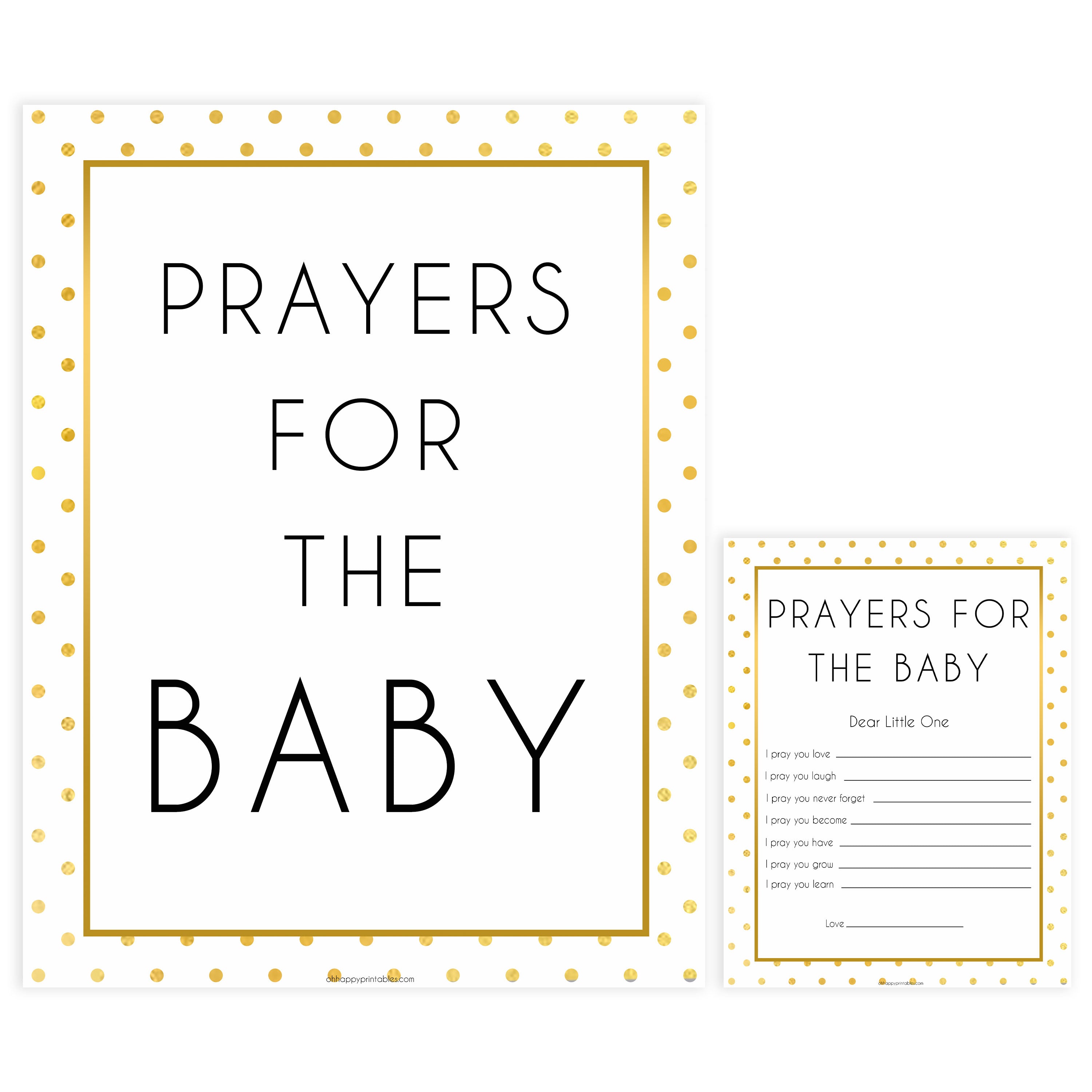 prayers for the baby game, Printable baby shower games, baby gold dots fun baby games, baby shower games, fun baby shower ideas, top baby shower ideas, gold glitter shower baby shower, friends baby shower ideas