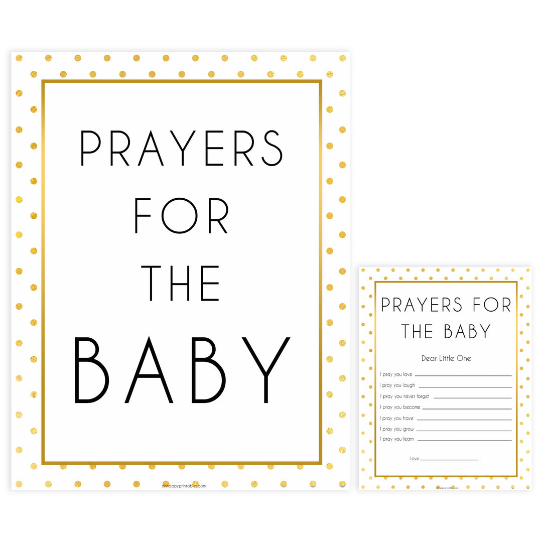 prayers for the baby game, Printable baby shower games, baby gold dots fun baby games, baby shower games, fun baby shower ideas, top baby shower ideas, gold glitter shower baby shower, friends baby shower ideas