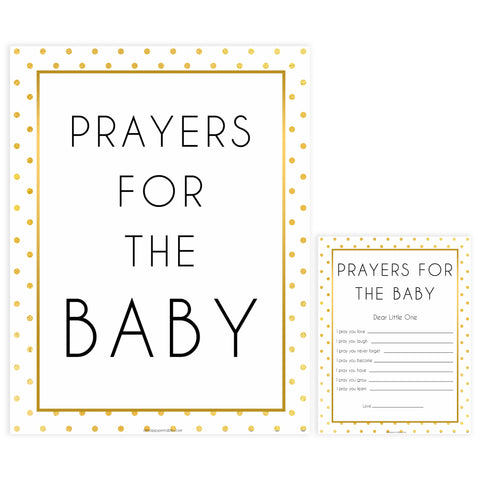 prayers for the baby game, Printable baby shower games, baby gold dots fun baby games, baby shower games, fun baby shower ideas, top baby shower ideas, gold glitter shower baby shower, friends baby shower ideas