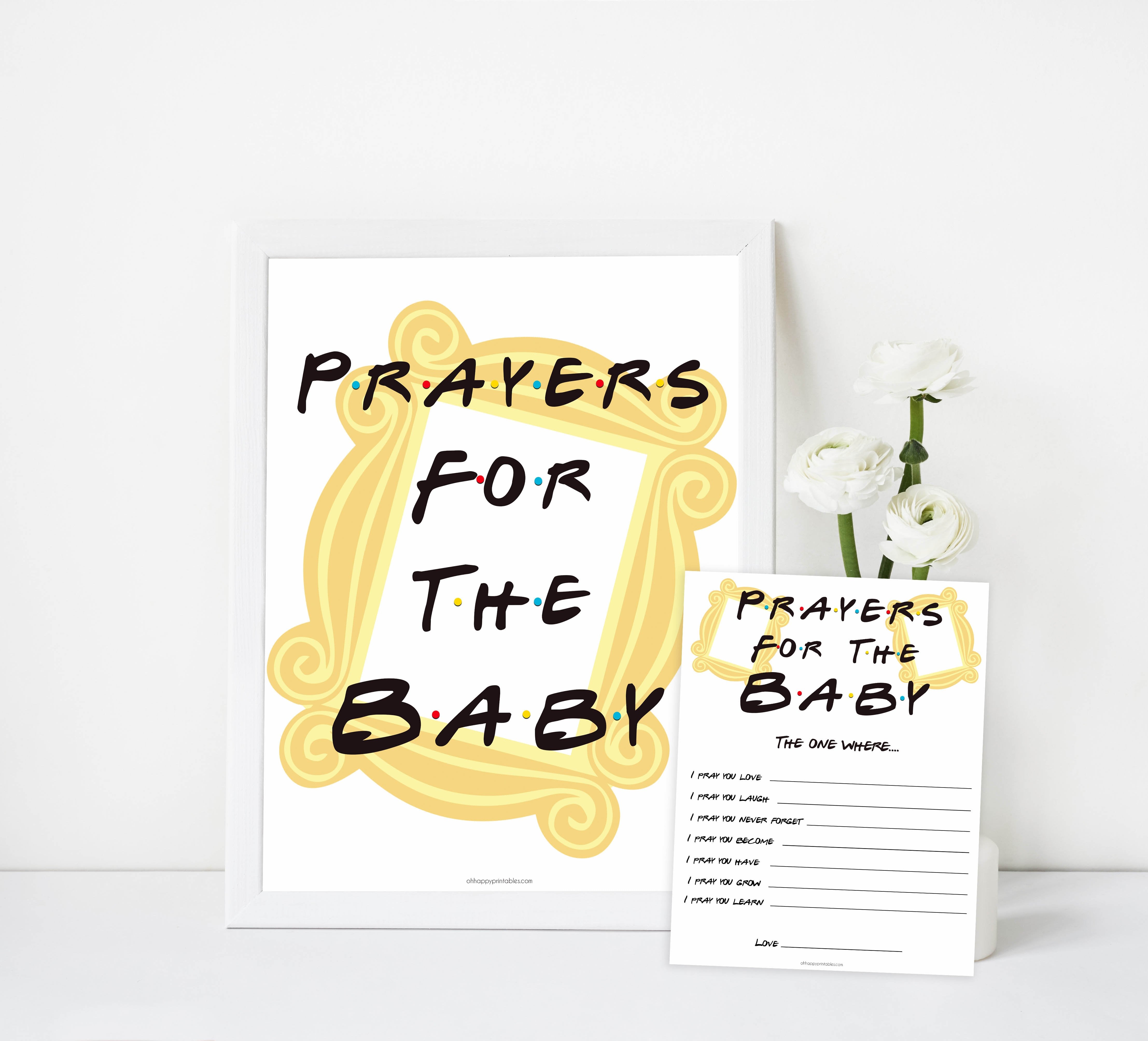 Prayers for the baby keepsake, Printable baby shower games, friends fun baby games, baby shower games, fun baby shower ideas, top baby shower ideas, friends baby shower, friends baby shower ideas