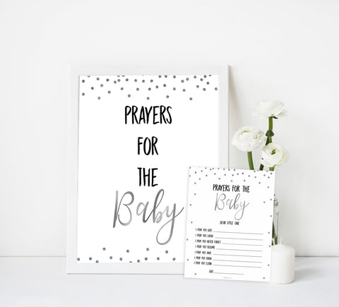 prayers for the baby game, Printable baby shower games, baby silver glitter fun baby games, baby shower games, fun baby shower ideas, top baby shower ideas, silver glitter shower baby shower, friends baby shower ideas