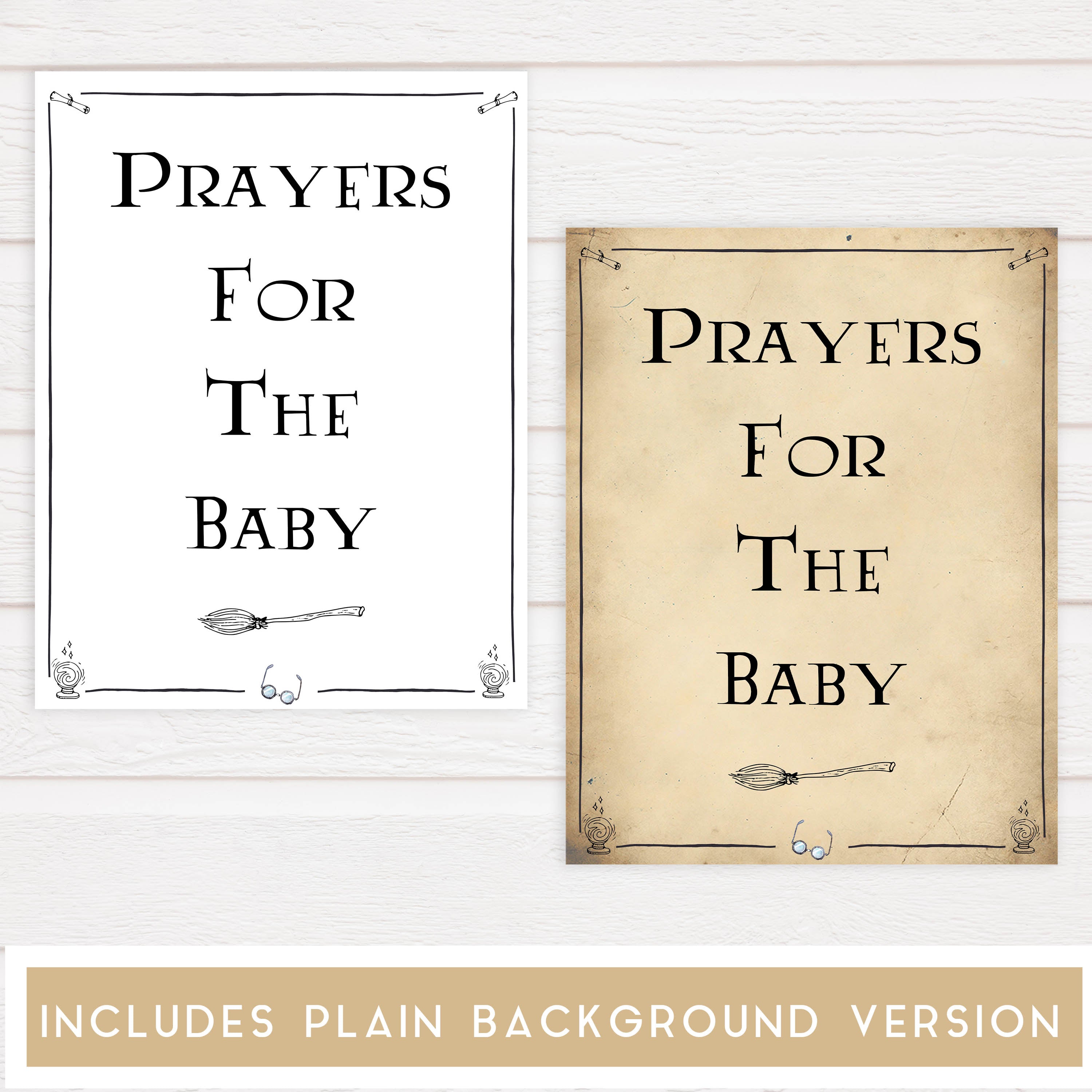 Prayers For the baby game, Wizard baby shower games, printable baby shower games, Harry Potter baby games, Harry Potter baby shower, fun baby shower games,  fun baby ideas