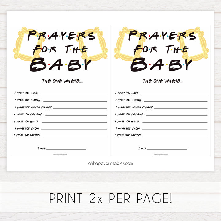 Prayers for the baby keepsake, Printable baby shower games, friends fun baby games, baby shower games, fun baby shower ideas, top baby shower ideas, friends baby shower, friends baby shower ideas