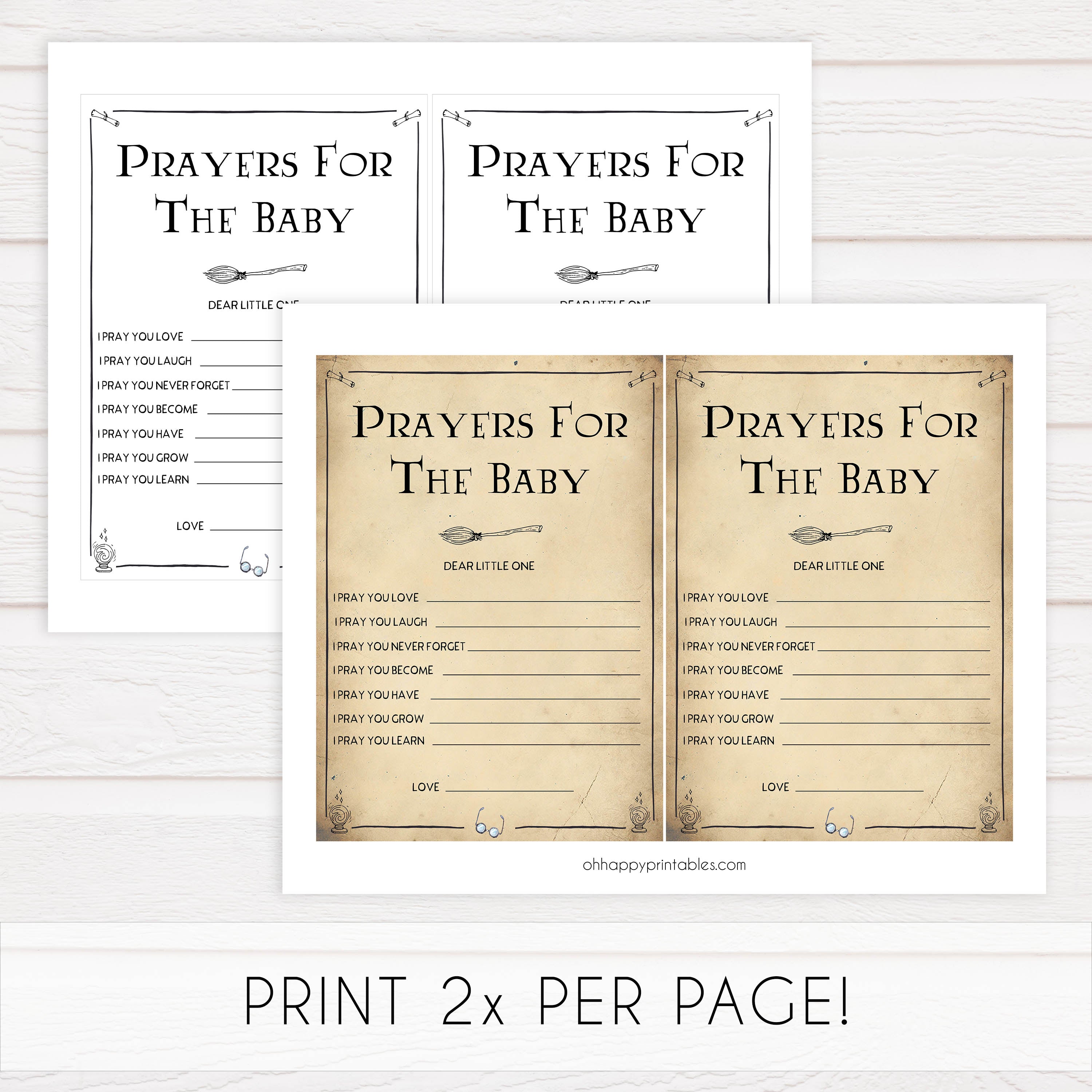 Prayers For the baby game, Wizard baby shower games, printable baby shower games, Harry Potter baby games, Harry Potter baby shower, fun baby shower games,  fun baby ideas