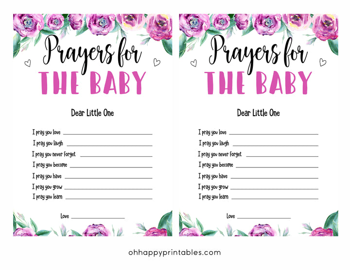 Purple peonies prayers for baby baby shower games, printable baby shower games, fun baby shower games, baby shower games, popular baby shower games, floral baby shower games, purple baby shower themes