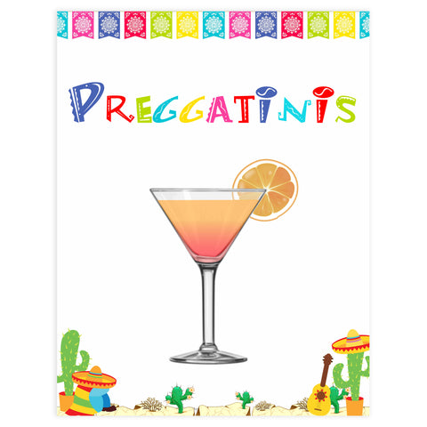 preggatinis baby table signs, Mexican fiesta baby decor, printable baby table signs, printable baby decor, baby Mexican fiesta table signs, fun baby signs, baby fiesta fun baby table signs