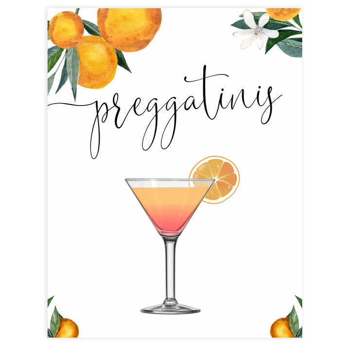 preggatinis baby shower table signs, Little cutie baby decor, printable baby table signs, printable baby decor, baby little cutie table signs, fun baby signs, baby little cutie fun baby table signs, citrus baby shower signs,