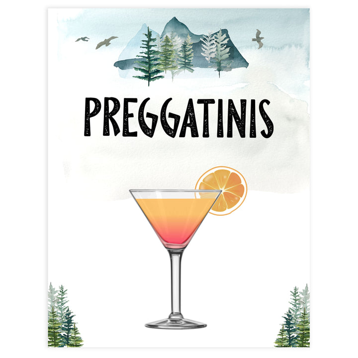 preggatinis baby shower table sign, Adventure baby decor, printable baby table signs, printable baby decor, baby adventure table signs, fun baby signs, baby adventure fun baby table signs