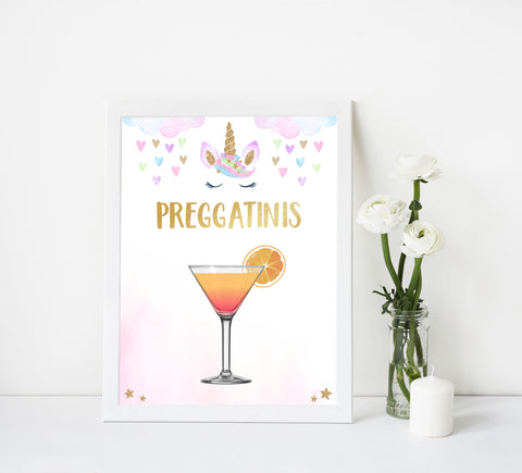 preggatinis baby table sign, Printable baby shower games, unicorn baby games, baby shower games, fun baby shower ideas, top baby shower ideas, unicorn baby shower, baby shower games, fun unicorn baby shower ideas