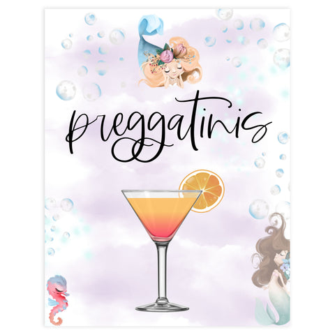 Preggatinis Sign - Mermaid
