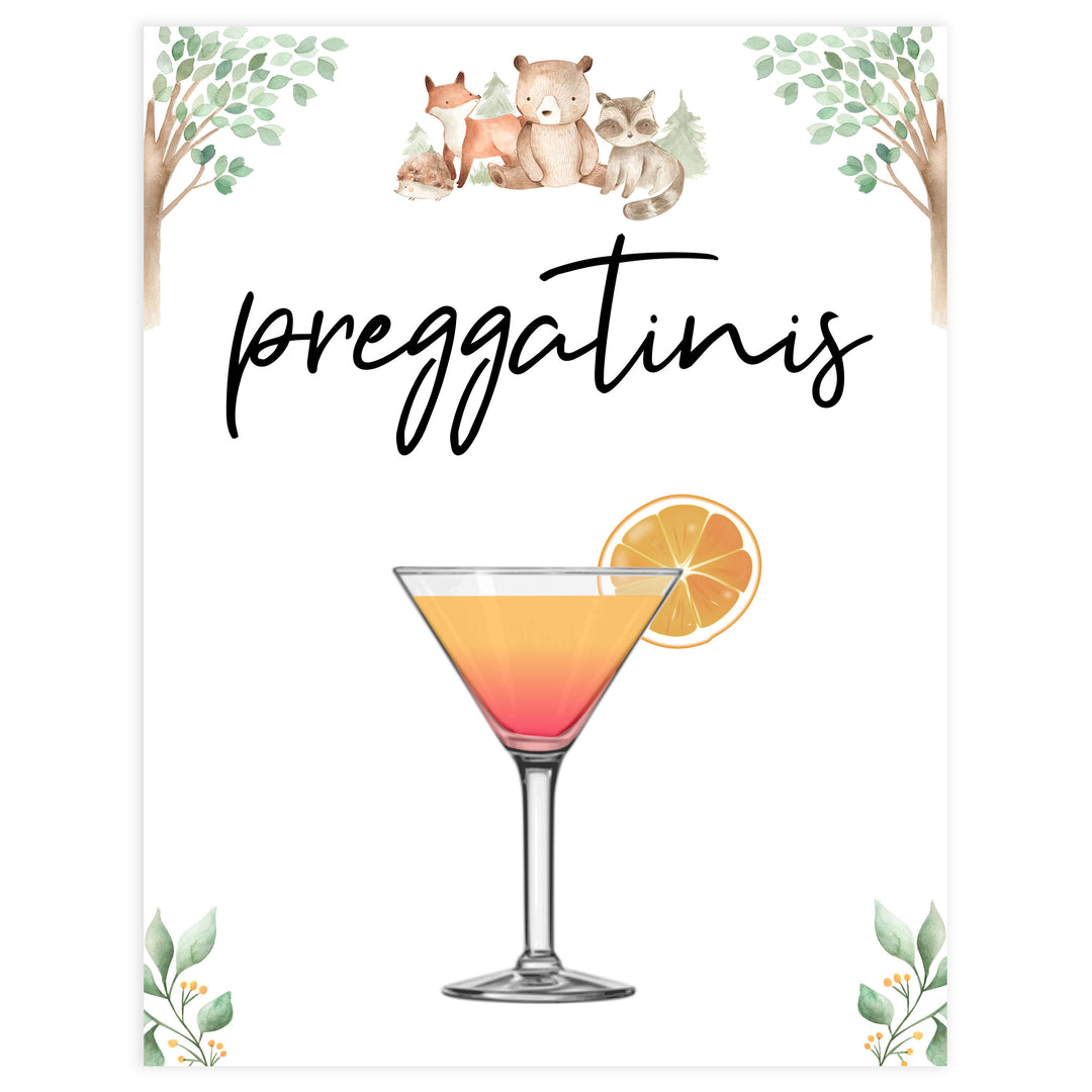 preggatinis baby table decor, Woodland animals baby decor, printable baby table signs, printable baby decor, baby woodland animals table signs, fun baby signs, baby woodland animals fun baby table signs