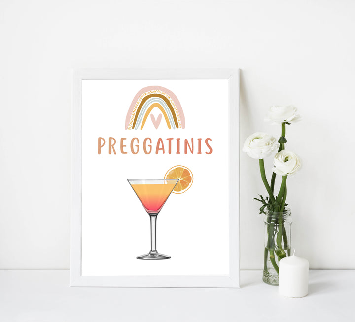 preggatinis baby table sign, Boho rainbow baby decor, printable baby table signs, printable baby decor, baby boho rainbow table signs, fun baby signs, baby boho rainbow fun baby table signs