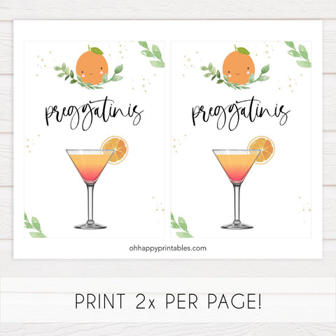 preggatinis baby shower table signs,  Little cutie baby decor, printable baby table signs, printable baby decor, baby little cutie table signs, fun baby signs, baby little cutie fun baby table signs