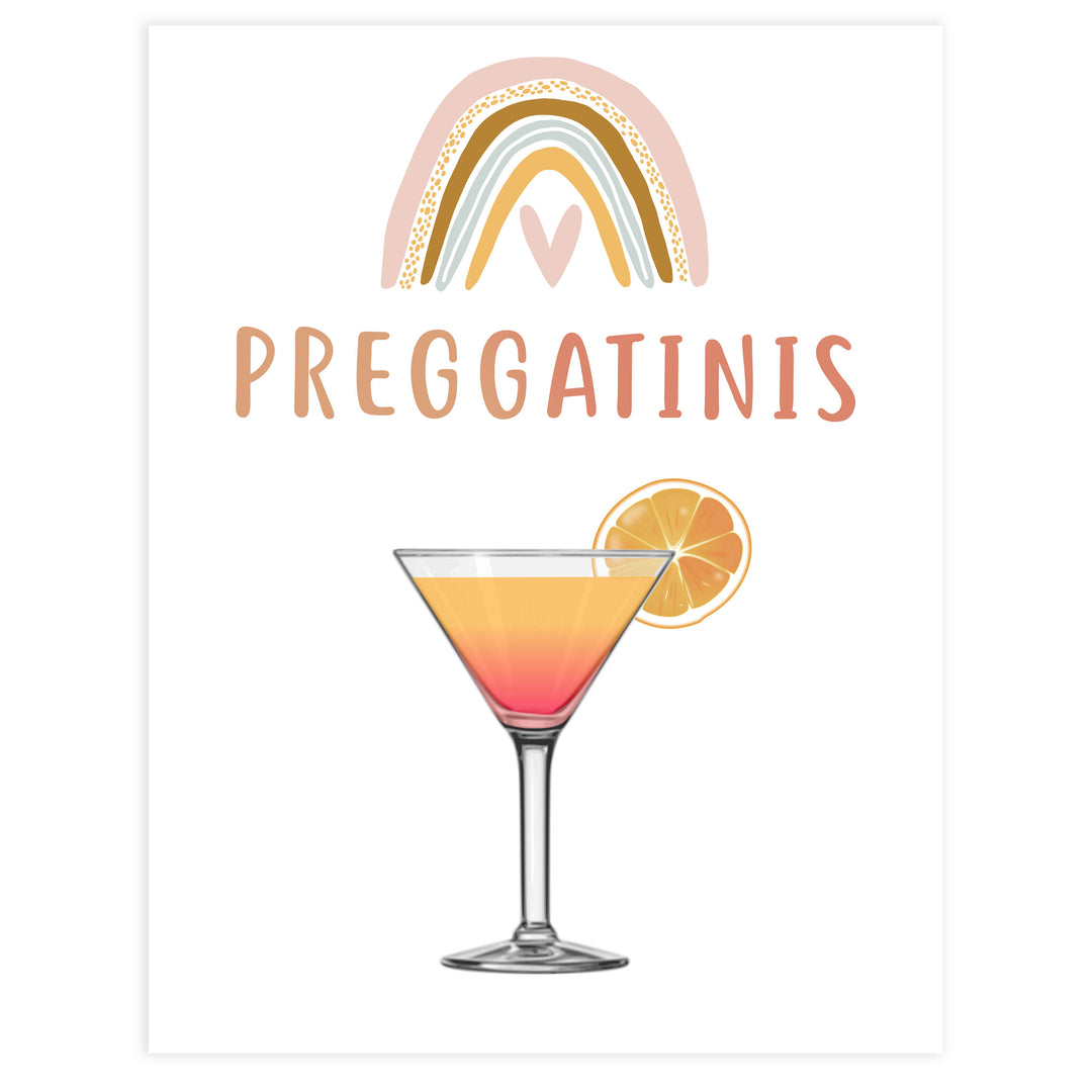 preggatinis baby table sign, Boho rainbow baby decor, printable baby table signs, printable baby decor, baby boho rainbow table signs, fun baby signs, baby boho rainbow fun baby table signs