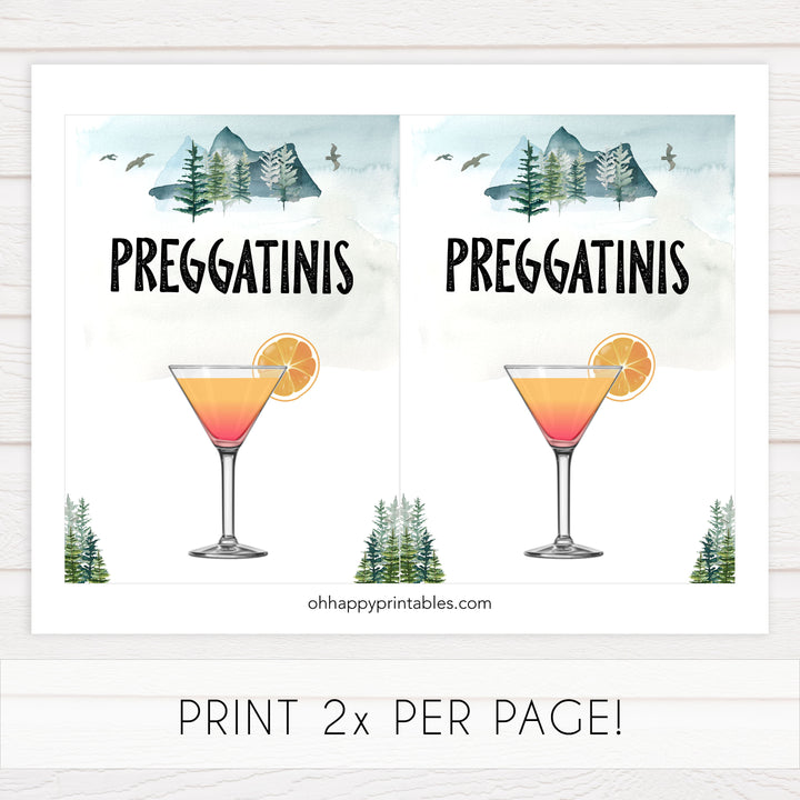 preggatinis baby shower table sign, Adventure baby decor, printable baby table signs, printable baby decor, baby adventure table signs, fun baby signs, baby adventure fun baby table signs