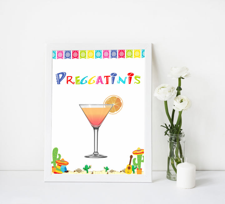 preggatinis baby table signs, Mexican fiesta baby decor, printable baby table signs, printable baby decor, baby Mexican fiesta table signs, fun baby signs, baby fiesta fun baby table signs